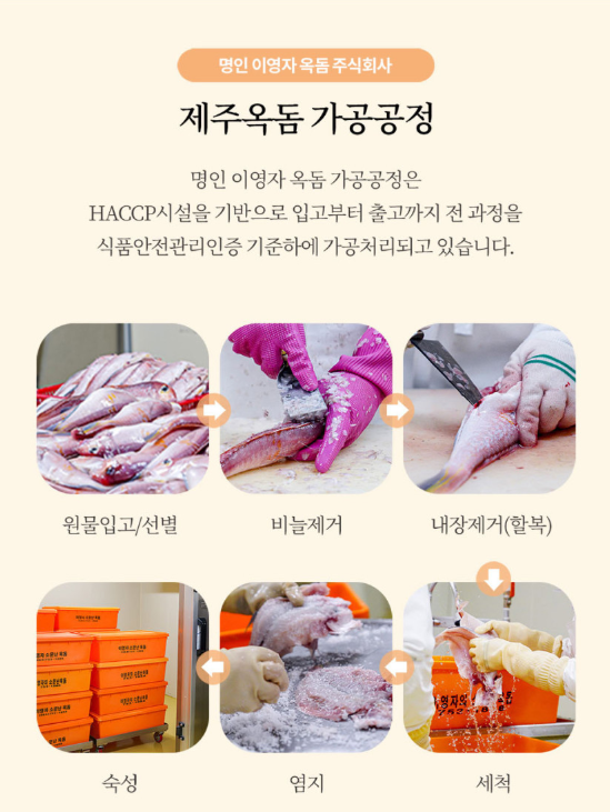 [동문시장관 &ampampampampampampampampampamp 제주명인관] 명인이영자옥돔 150g