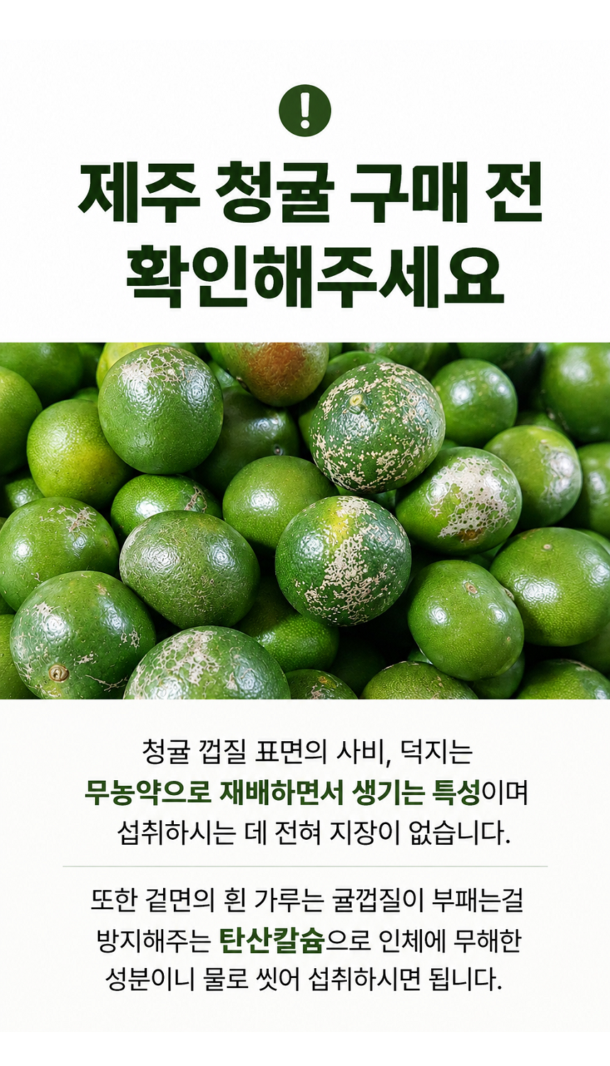 [당근의고백] 제주 프리미엄 새콤시큼 산지직송 청귤 풋귤 (1kg ~ 10kg)