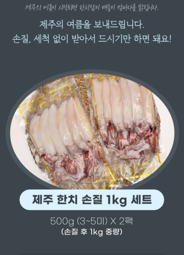 푸르디 제주 손질 한치 1kg