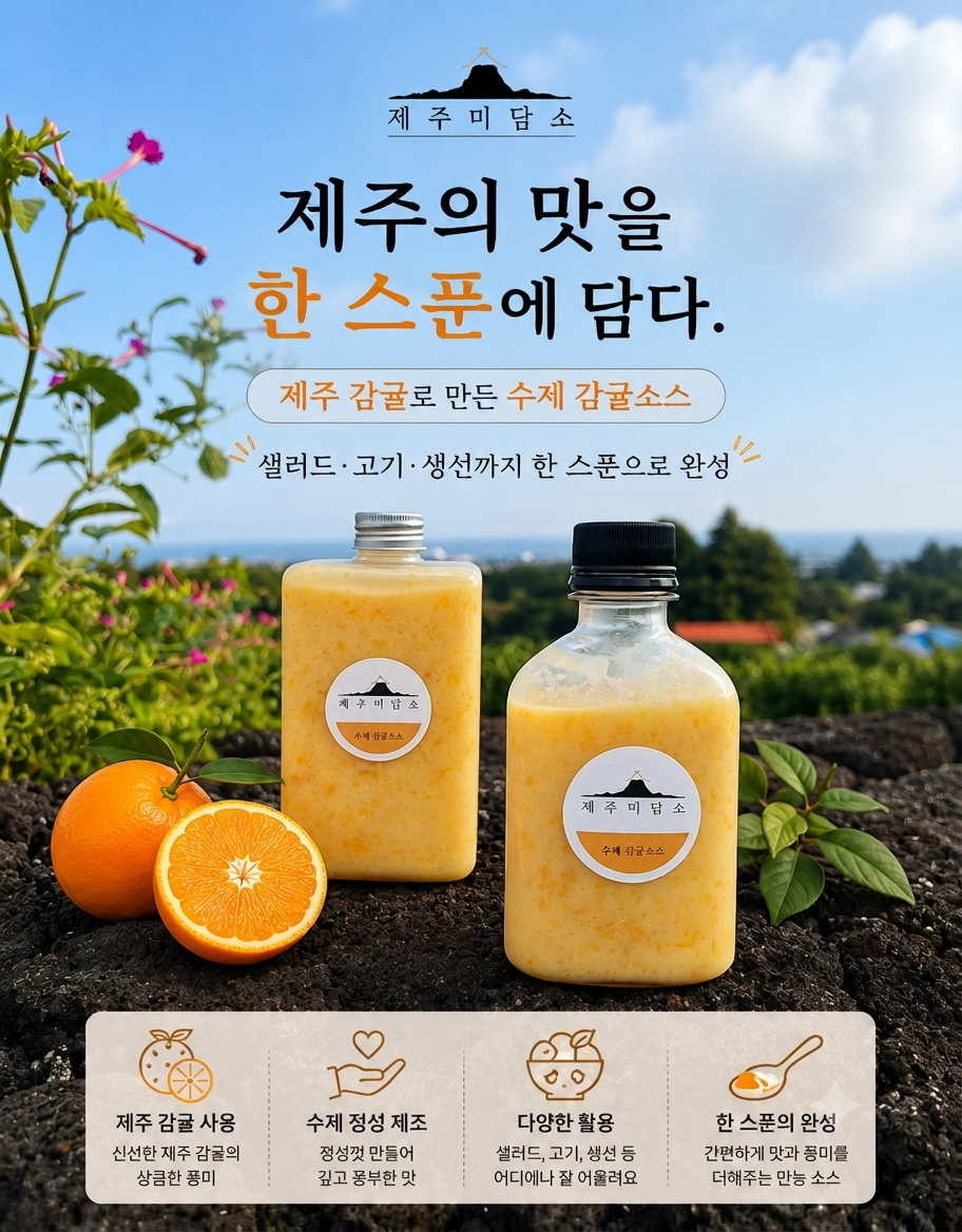 [제주미담소] 감귤소스 600g 간편드레싱