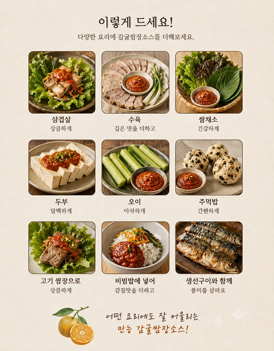 [제주미담소] 감귤 쌈장 소스 600g