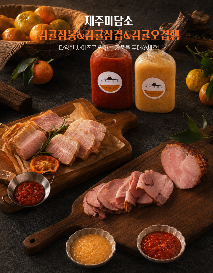[제주미담소] 프리미엄 수제 감귤오겹햄 300g