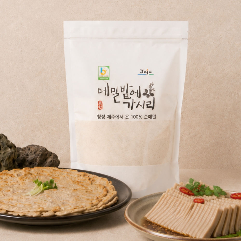 [메밀밭에가시리]메밀함량 100% 제주 순메밀 가루 800g