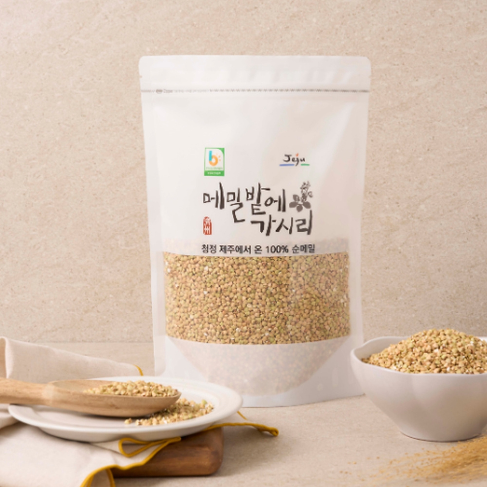 [메밀밭에가시리]메밀함량 100% 제주 순메밀 쌀 800g 레시피동봉