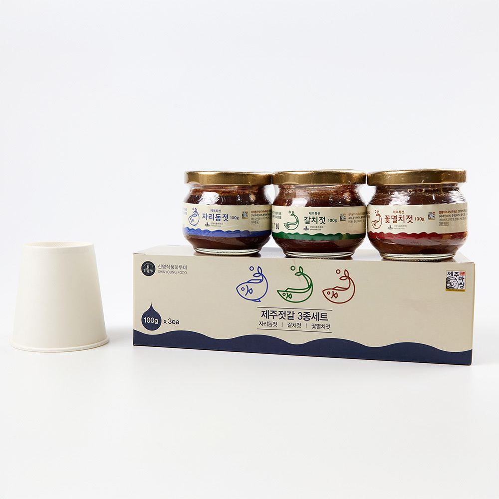 하루미3종세트 갈치살젓갈, 자리돔(쌈)젓갈, 꽃멸치젓갈 100g x 3종