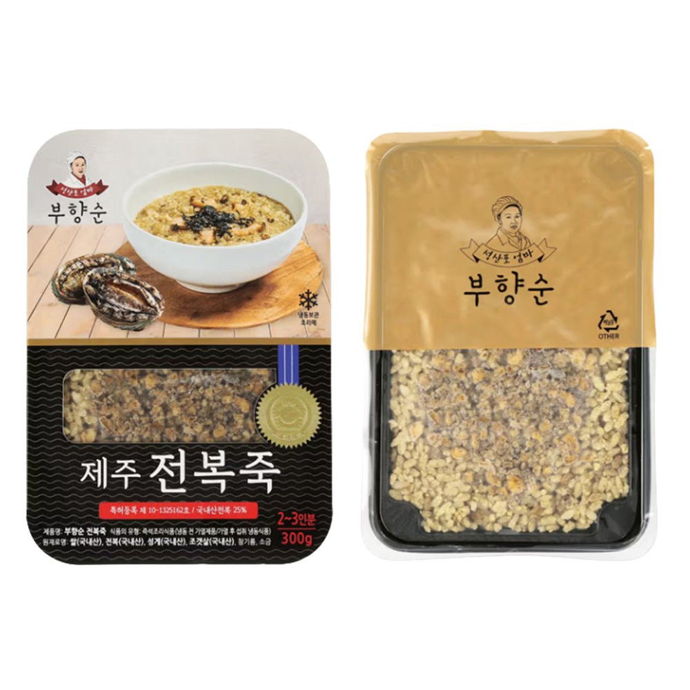 [한빛수산] 제주도 부향순 전복죽 300g (2~3인분) x 4팩