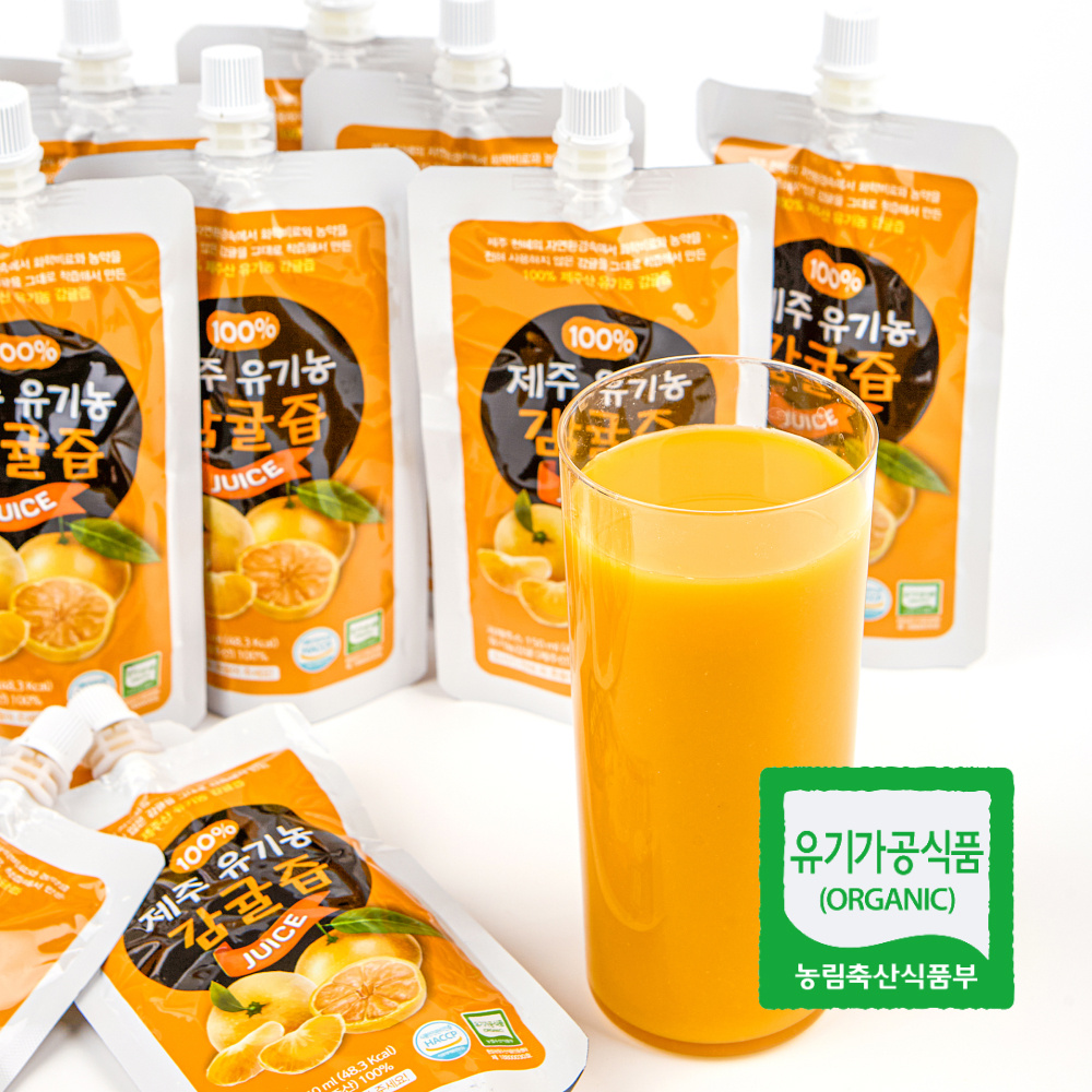 [귤의정원 바령] 제주 100% 유기농 감귤즙 150ml 30포