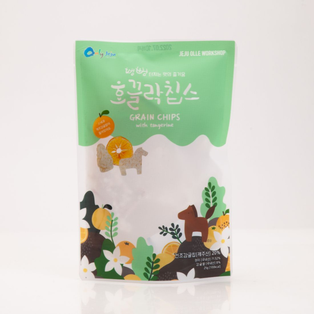 제주마미 호끌락칩스 감귤쌀칩 25g 12개