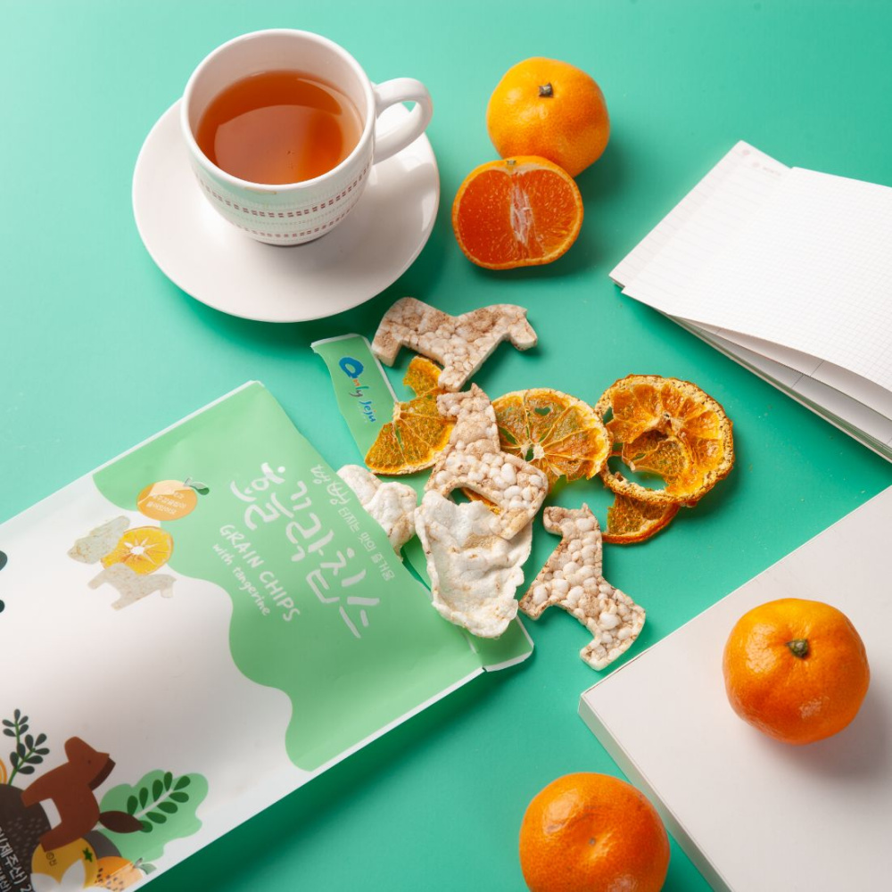 제주마미 호끌락칩스 감귤쌀칩 25g 12개