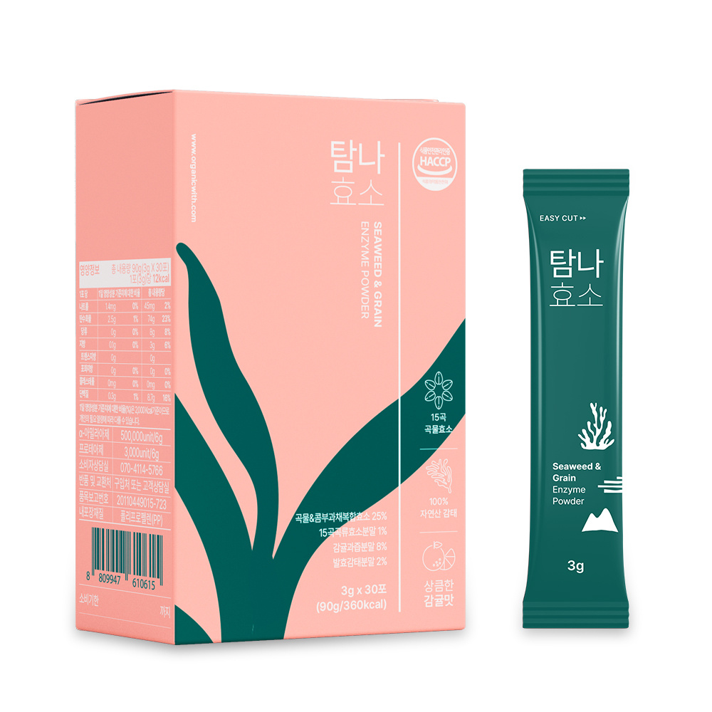 에이그릿 곡물 효소 감태 차전자피 소화 유산균 자연 발효 탐나효소 30포