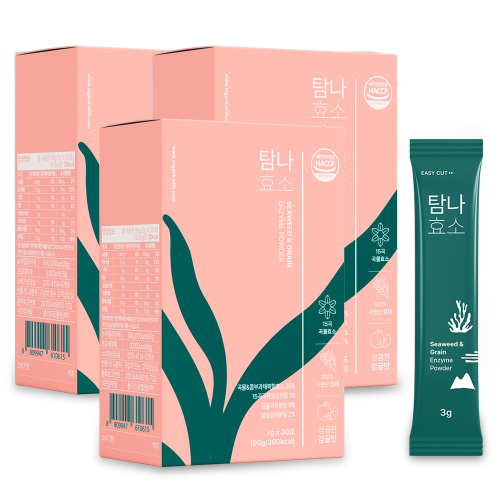 에이그릿 곡물 효소 감태 차전자피 소화 유산균 자연 발효 탐나효소 30포