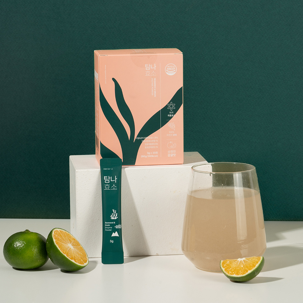 에이그릿 곡물 효소 감태 차전자피 소화 유산균 자연 발효 탐나효소 30포
