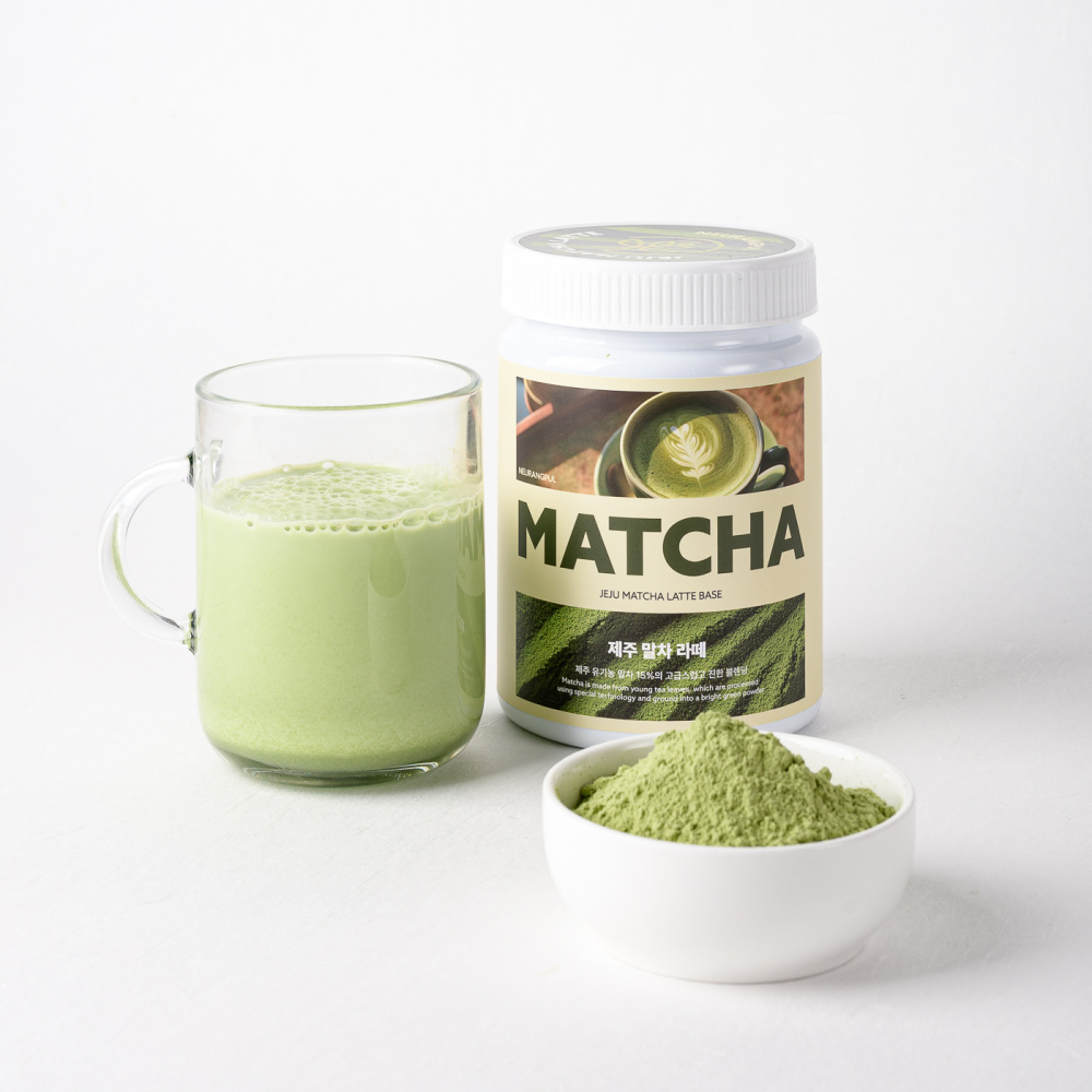 제주산 녹차 느랑풀 말차 라떼