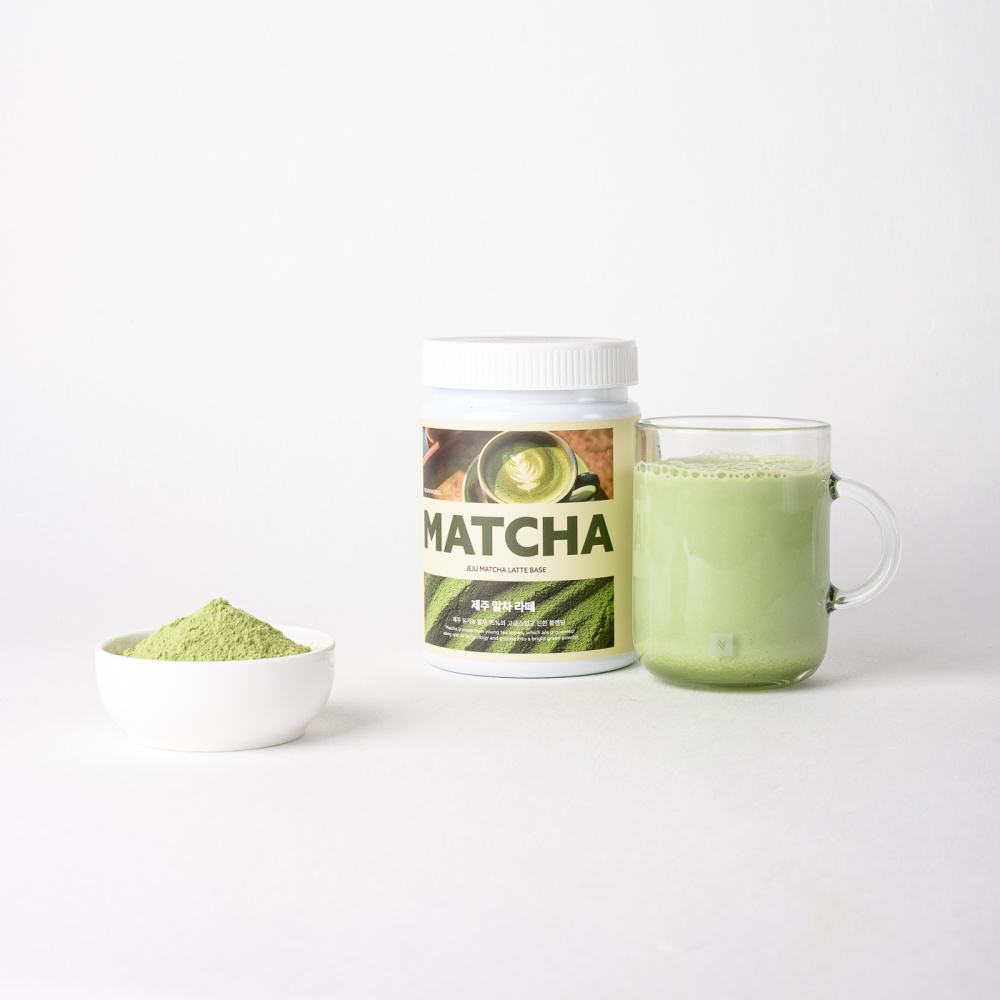 제주산 녹차 느랑풀 말차 라떼