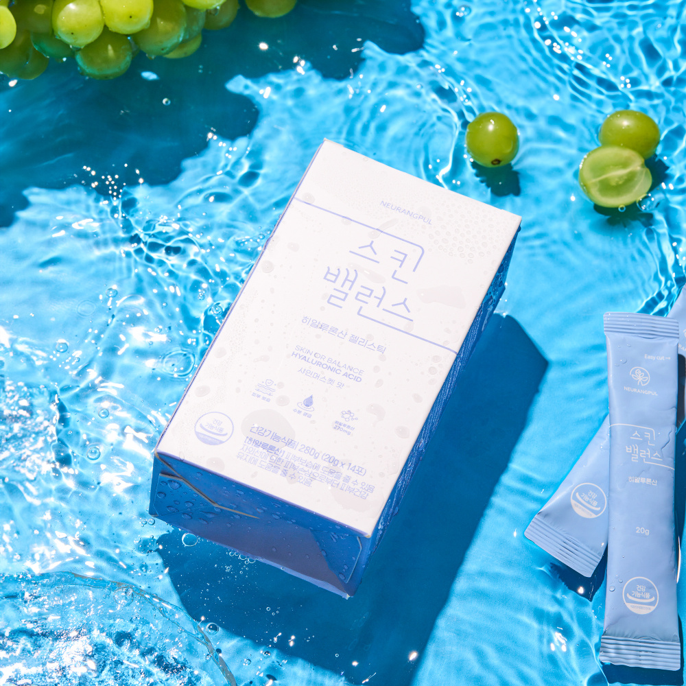 제주 느랑풀 스킨밸런스 히알루론산 이너뷰티 젤리 면역력 저분자 콜라겐 알로에 베라겔 피부 보습 스틱 20g X 14포 1box