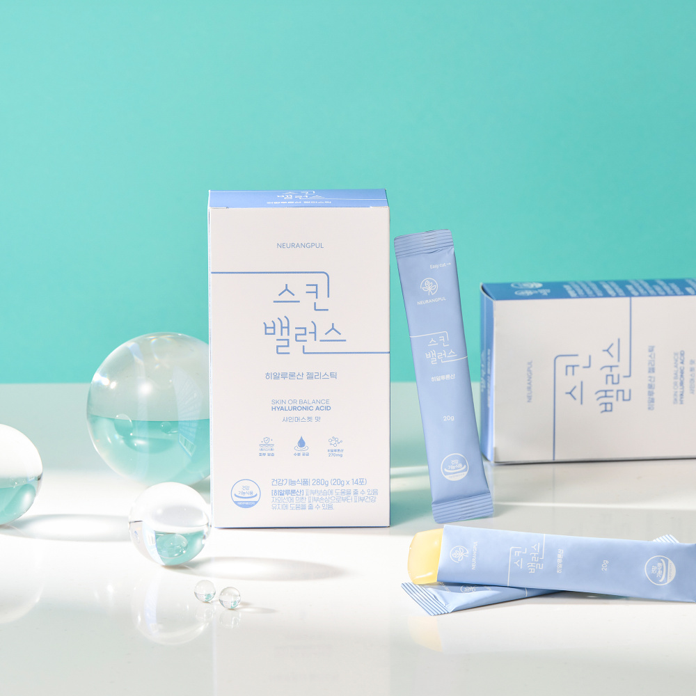 제주 느랑풀 스킨밸런스 히알루론산 이너뷰티 젤리 면역력 저분자 콜라겐 알로에 베라겔 피부 보습 스틱 20g X 14포 1box