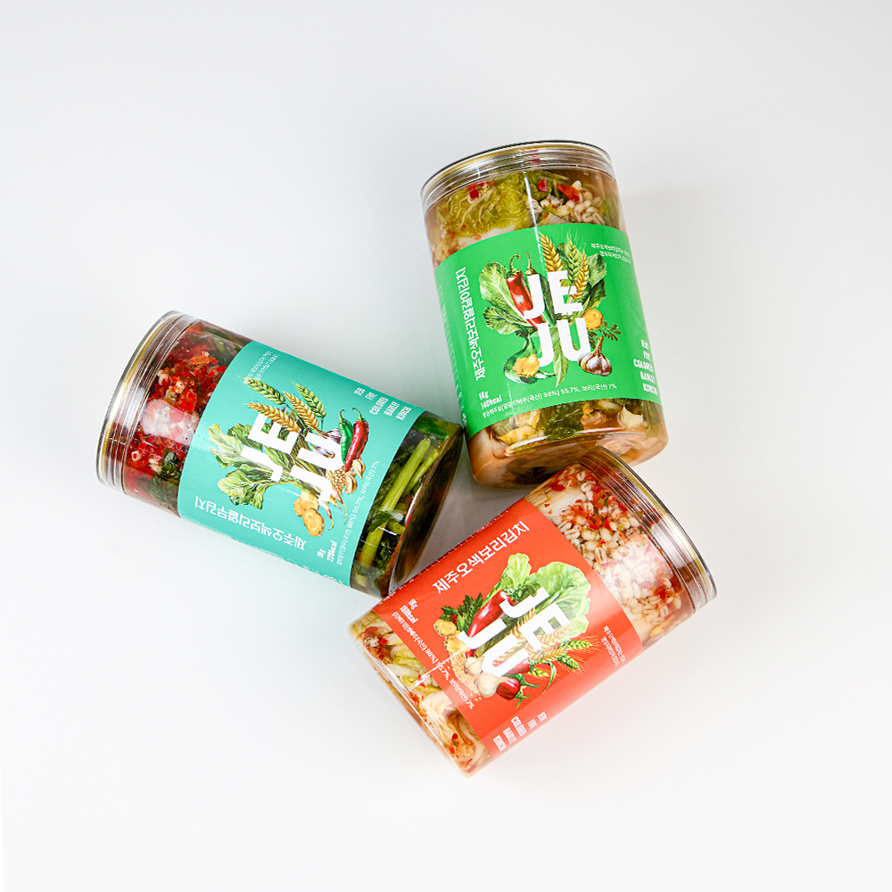 [김갑중웰푸드]제주 오색보리김치 캔 3종(알베기,얼갈이,열무)세트