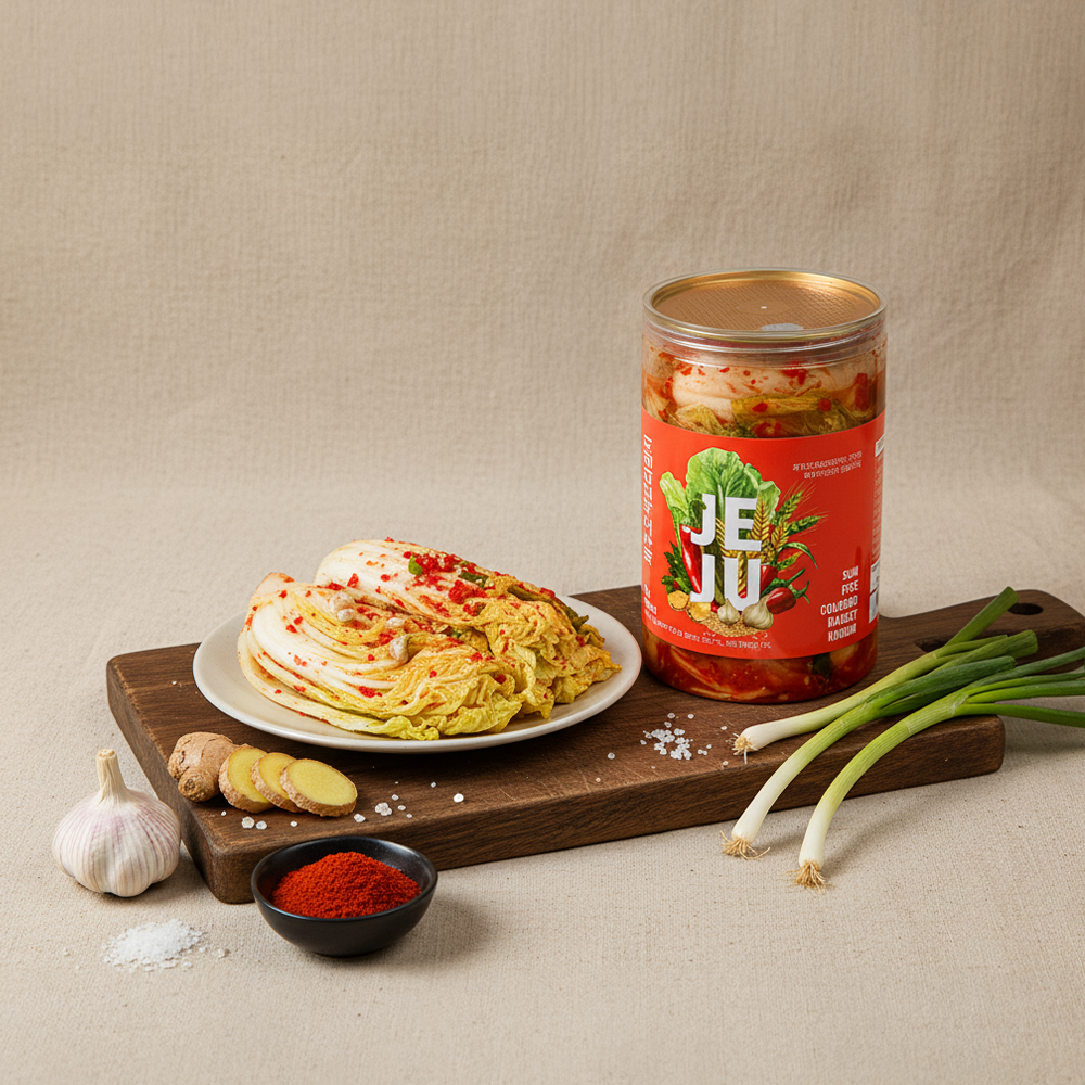 [김갑중웰푸드]제주 오색보리김치 알베기 김치 3캔