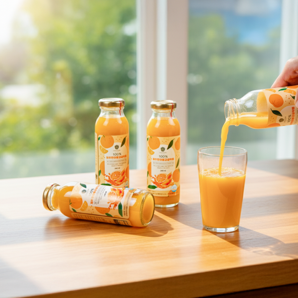오라향 100%제주한라봉감귤착즙 (240ml x 35개)
