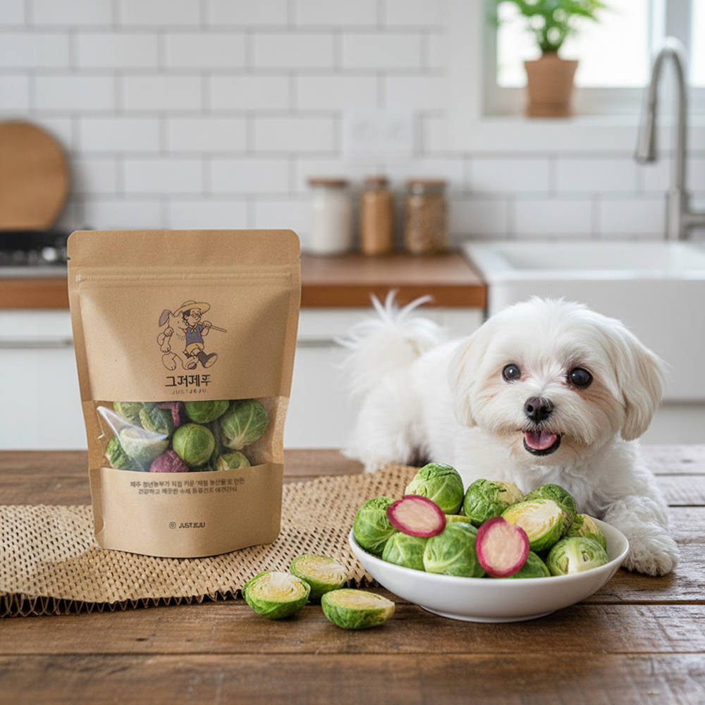 농부가 만드는 동결건조 수제 강아지간식  20g[방울양배추 레시디] 1+1