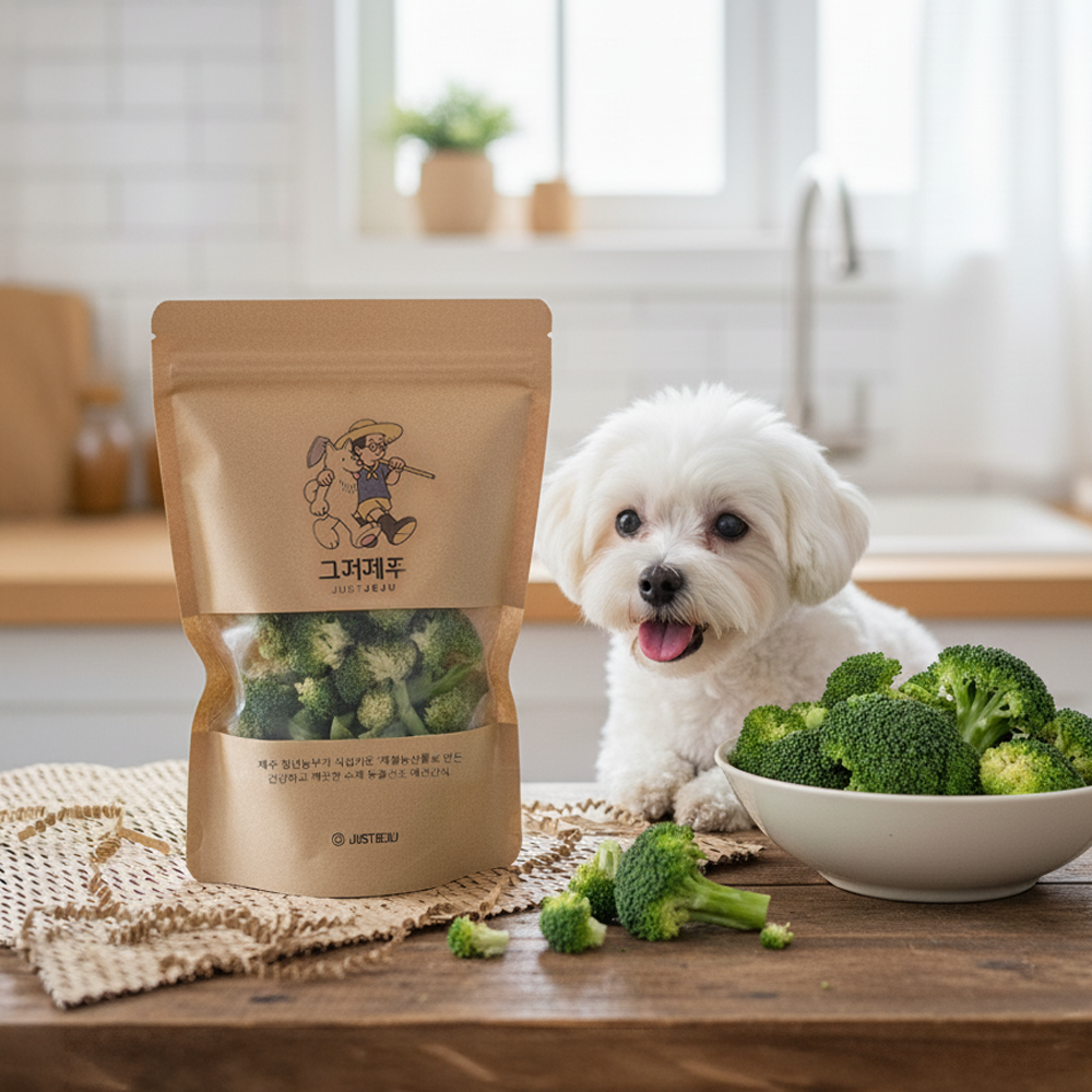 농부가 만드는 동결건조  수제 강아지 간식 20g  (브로콜리) 1+1