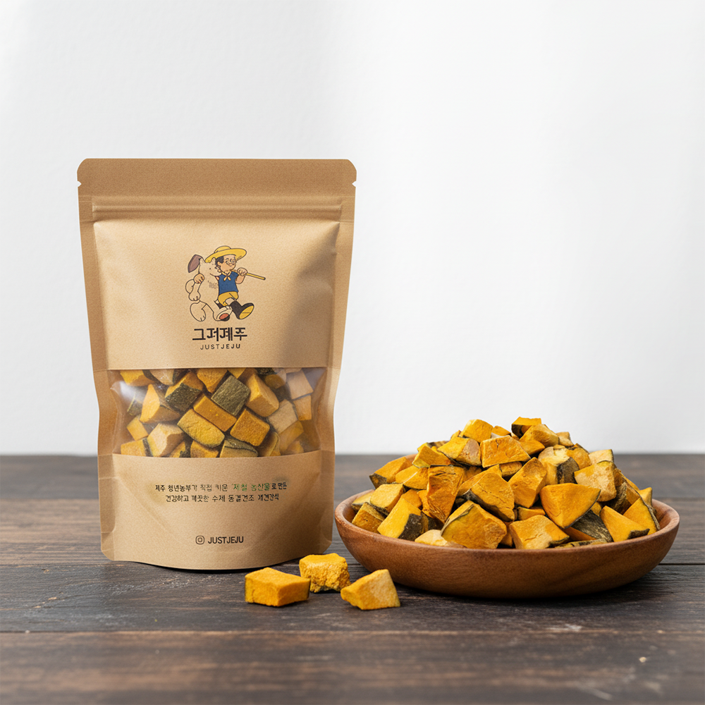 농부가 만드는 동결건조  수제 강아지 간식 40g  (단호박) 1+1