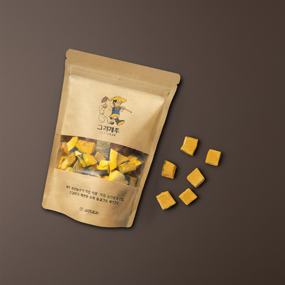 농부가 만드는 동결건조  수제 강아지 간식 40g  (단호박) 1+1