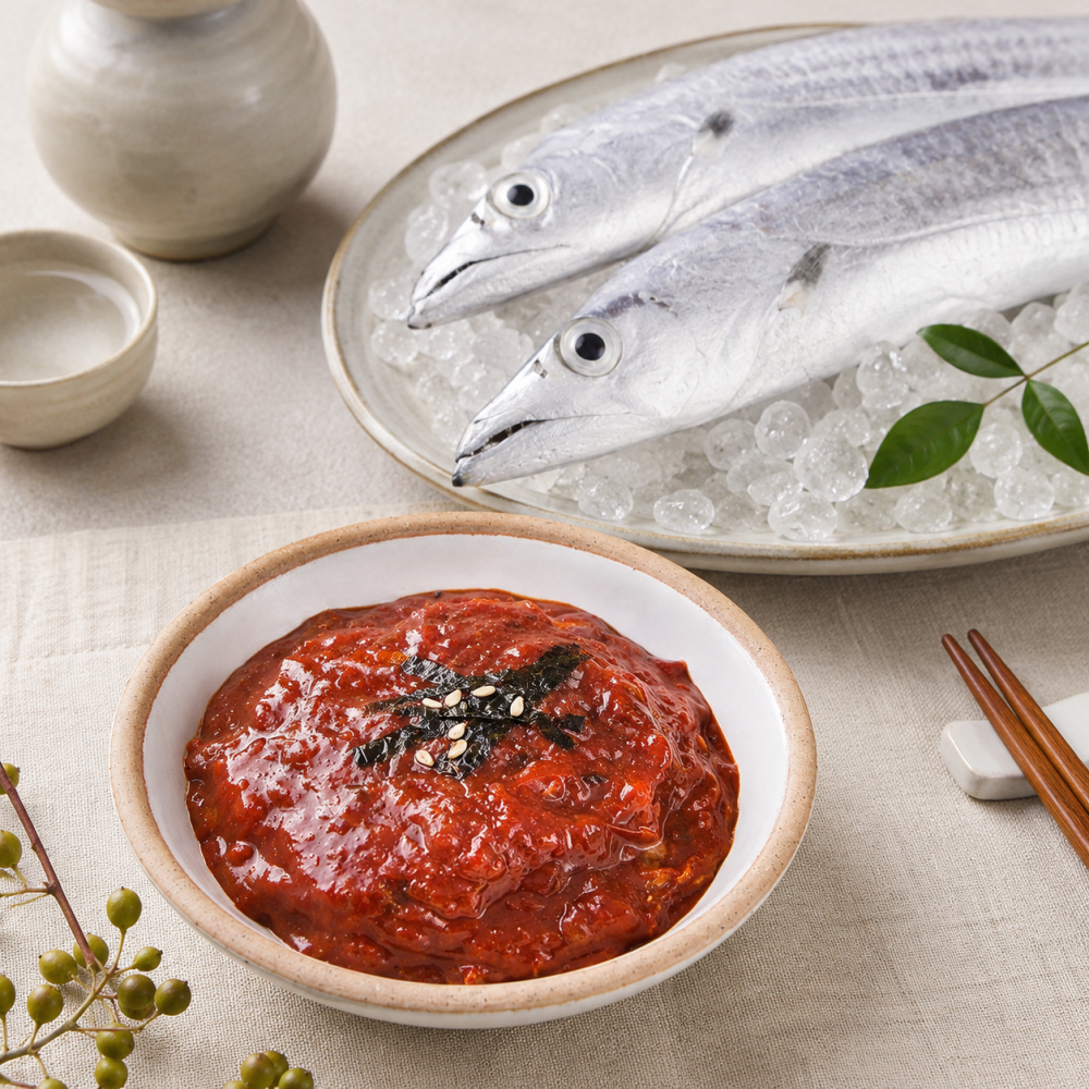 [신영식품]대용량 갈치 살 젓갈 400g 부드러운 반찬