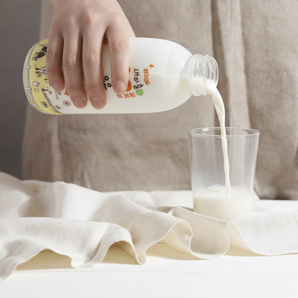 [새미촐]제주 유기농 우유 750ml X2