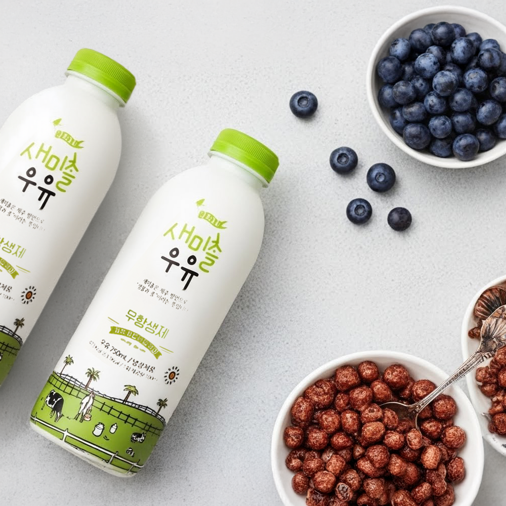 [새미촐]제주 무항생 우유 750ml X 2