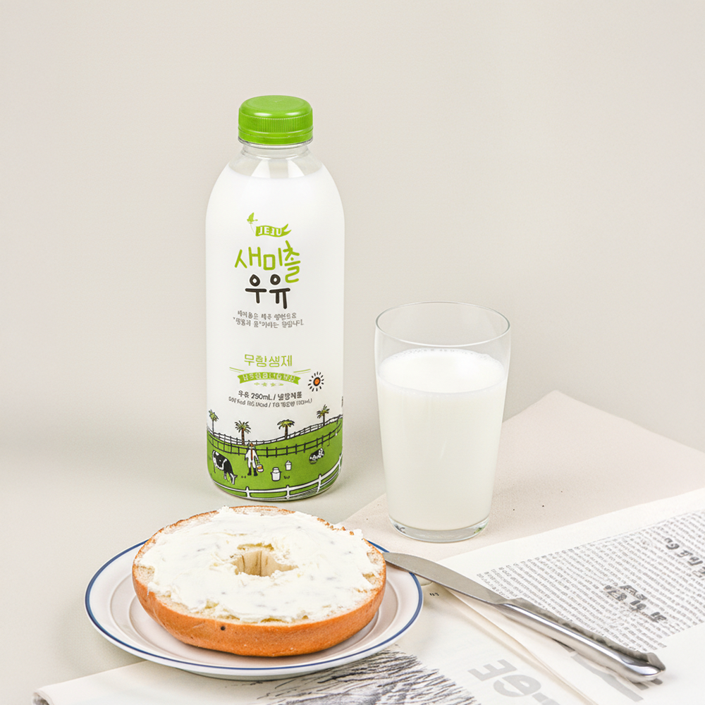 [새미촐]제주 무항생 우유 750ml X 2