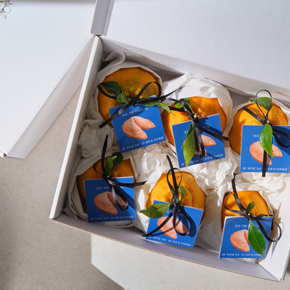 당신의 행복을 빌어요 포춘 한라봉[연말선물]6개입set (한라봉 특대과 6개입 + 포춘쿠기(운세카드)