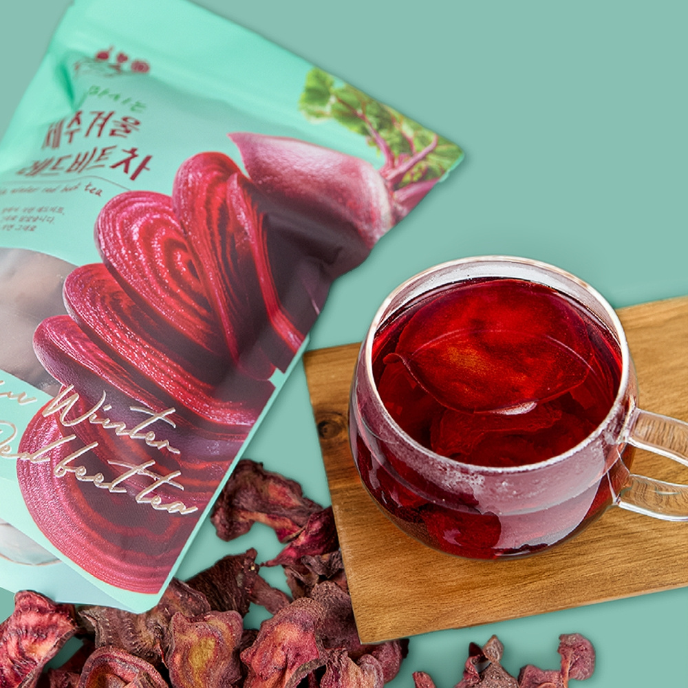 제주 겨울 레드비트차