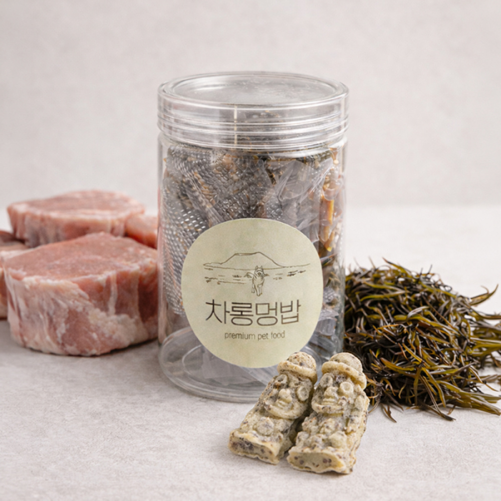 [차롱멍밥]훈련보상용 돌하루방 60g 반려견 수제 간식