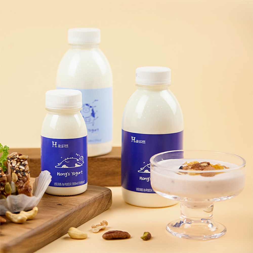 [홍스랜드]수제 요거트 세트 오리지널 2개 감귤 화이트피치 라즈베리 무화과 선택 2+1