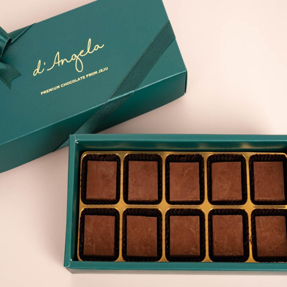 안젤라 제주 수제 생 초콜릿 10개입 파베초콜릿 녹차 카라멜