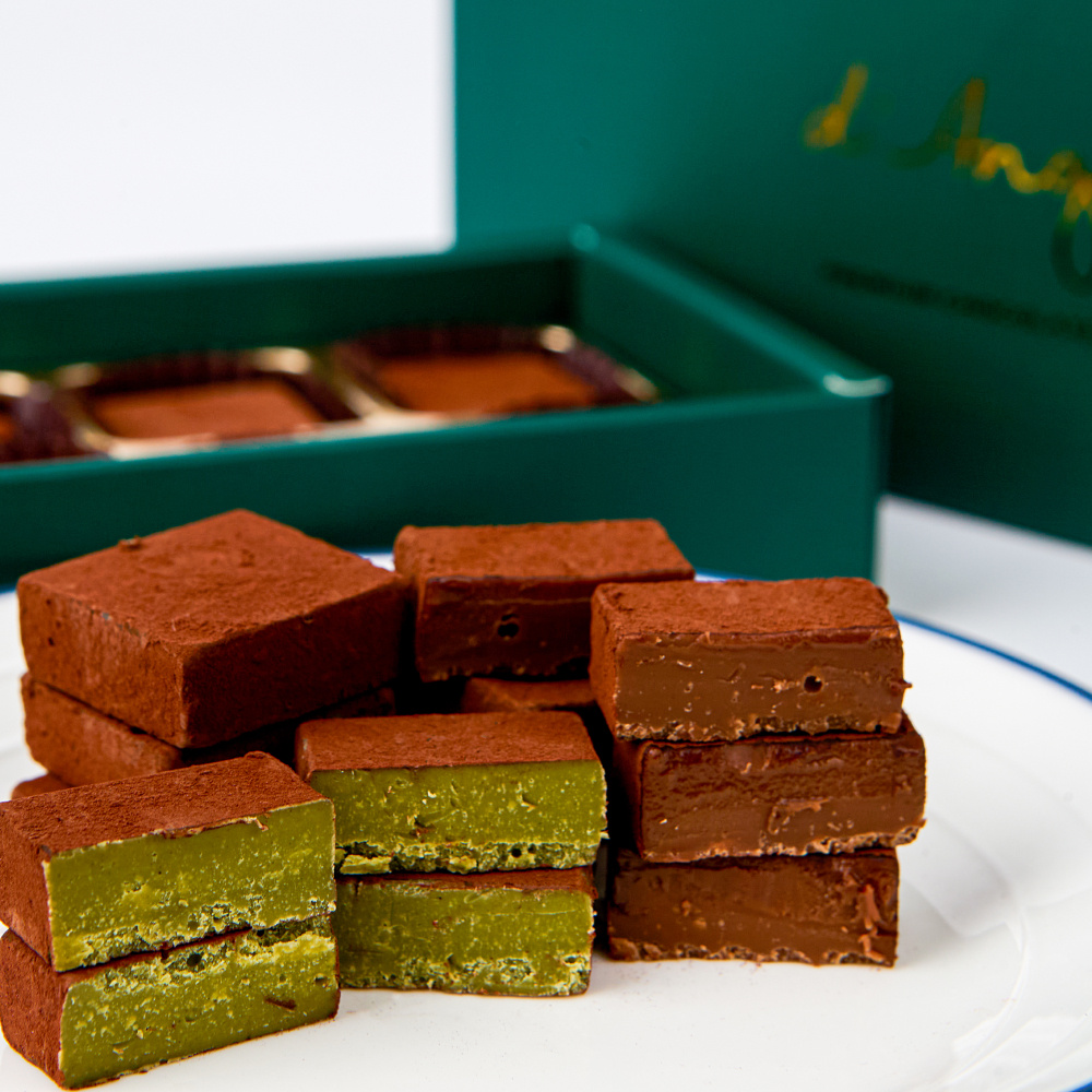 안젤라 제주 수제 생 초콜릿 10개입 파베초콜릿 녹차 카라멜