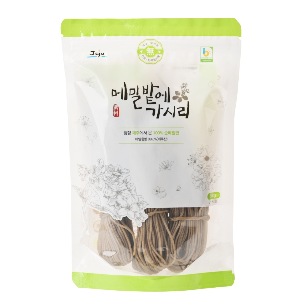 100% 순메밀면 500g 반건면 메밀소바용 비빔면용