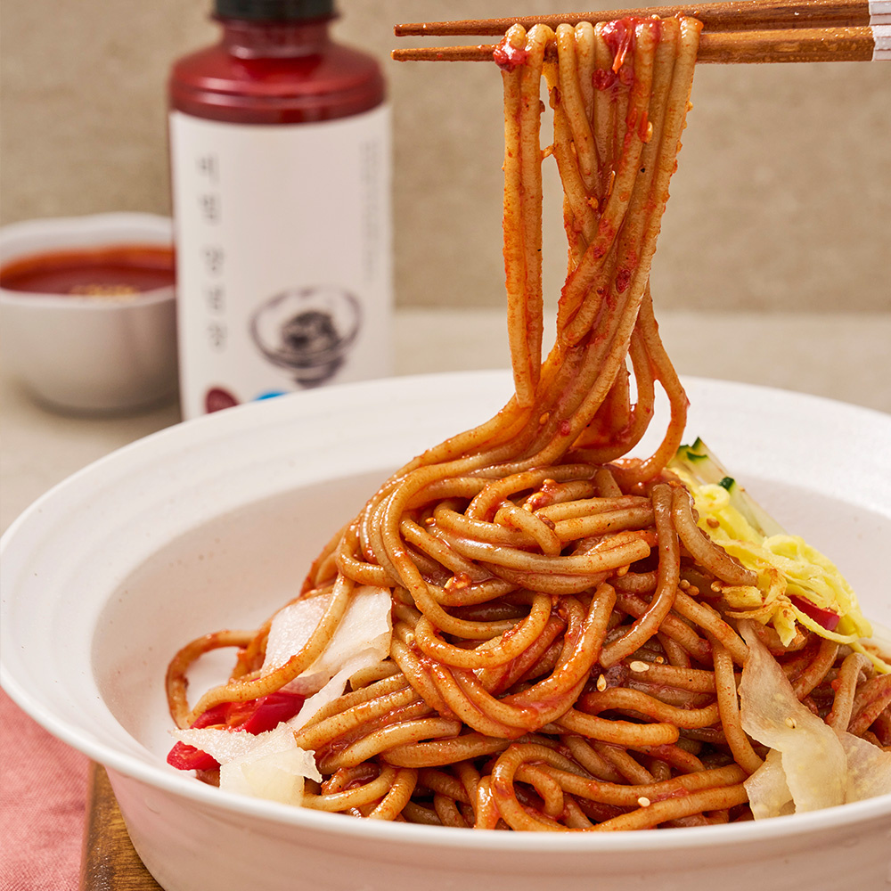 쫄깃한 메밀 칼국수 500g 메밀소바 장국 비빔양념