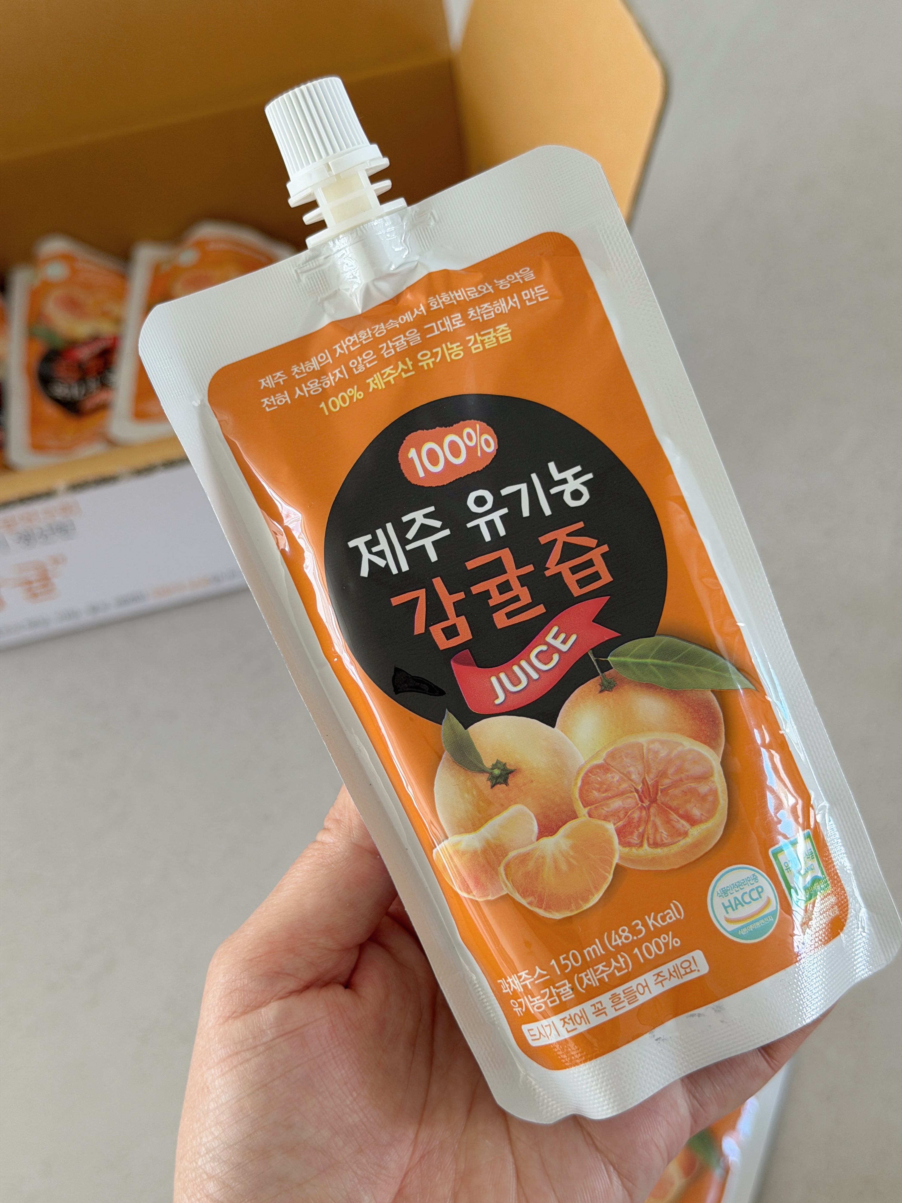 고객요청 2차 30박스! [귤의정원 바령] 제주 100% 유기농 감귤즙 150ml ...